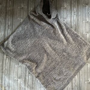 Cowl Neck Knit Poncho